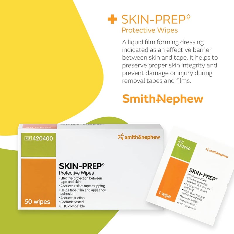 Smith&nephew Smith & Nephew Skin-Prep Protection Dressing Wipes - 50 Count Box - Image 2